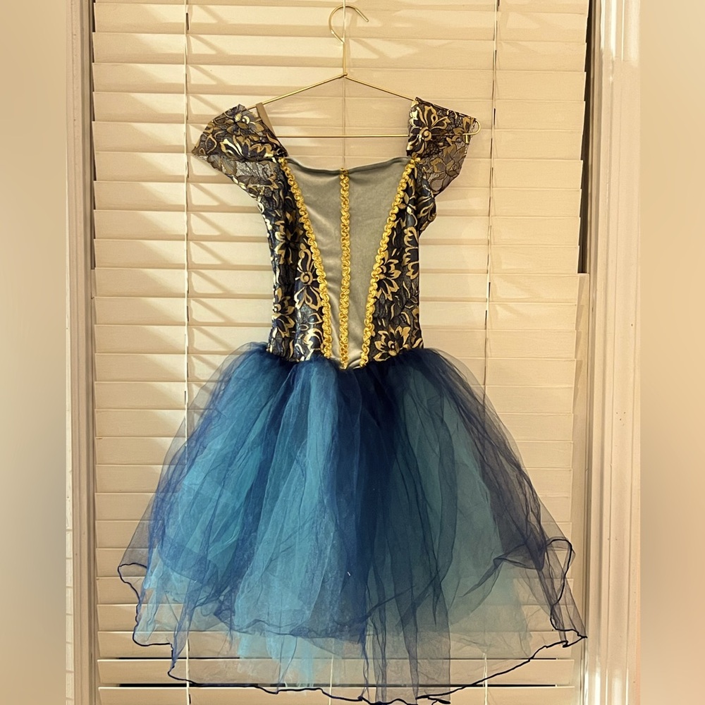 Applauseballet.co costume! Worn once at a recital. Dark blue and gold accents!